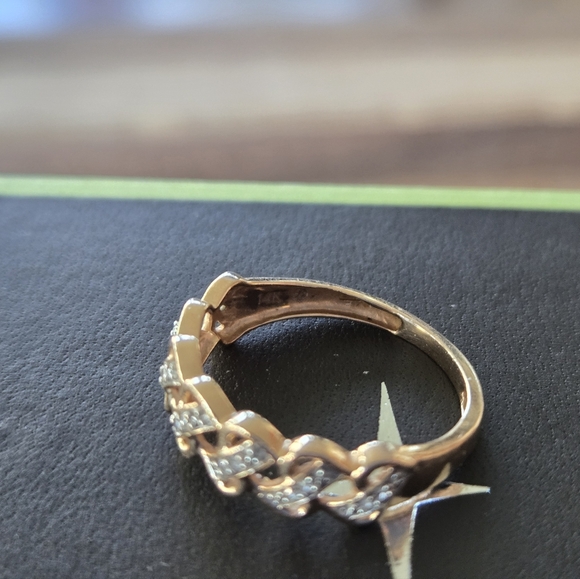 14kt Rose Gold Woven-Look Ring with Diamond Accents from Ross-Simons size 5 - Picture 8 of 9